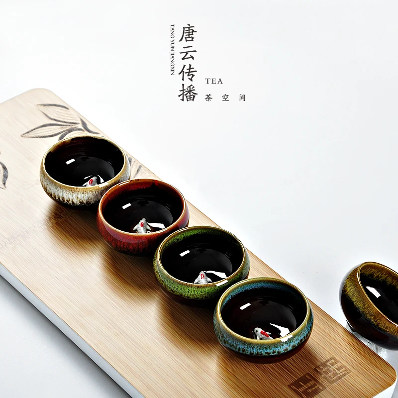Tangyunjiangxin Kung Fu Jun Jiao Ceramic Tea Cup Small 45ml and 50ml Two Size Individual Masters Puɾr C | Дом и сад