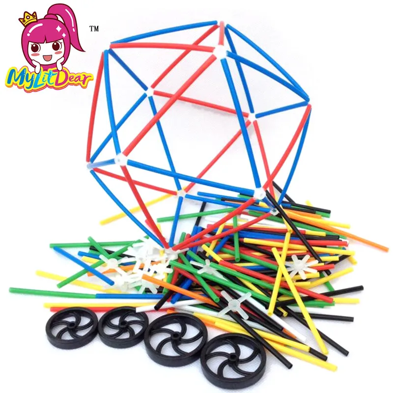 MylitDear 284 шт. 4D творческая игрушка из соломы кирпич сделай сам сборные строительные