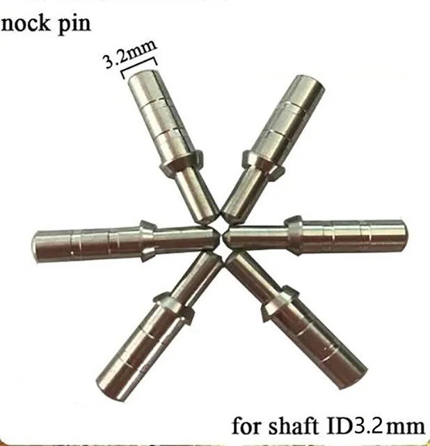 3.2mm 10 шт. алюминиевые стрелы для лука Nock Pin для стрелочного вала ID 3,2 мм 4,2 мм 6,2 мм для Nock ID 3,2 мм составной Рекурсивный лук стрелы Longbow - Цвет: 3.2mm
