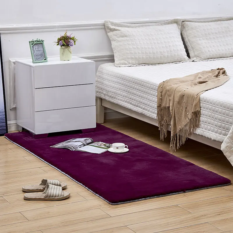 Fashion imitation rabbit fur cheap carpet living room coffee table sofa sleek minimalist style modern bedroom bedside rug DT-39 | Дом и сад