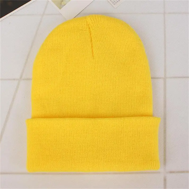 30 PCS DIY Personality Design Custom LOGO Autumn Winter Solid Color Knit Hats Skullies Beanies Men Women Team Brand Customize