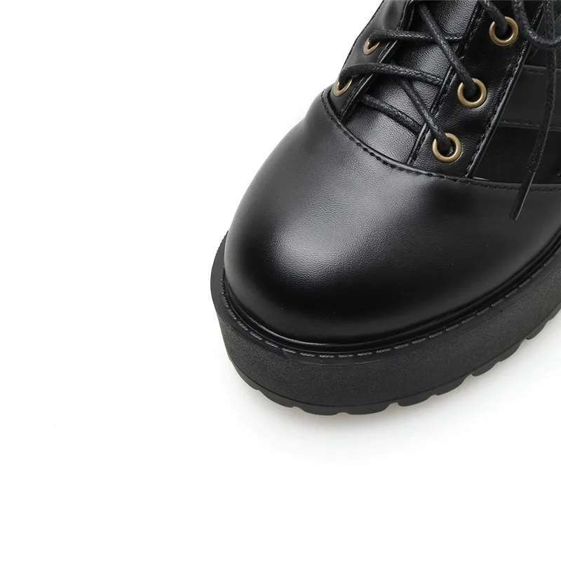 

YMECHIC New 2019 Hot Selling Fashion Summer Platform Sandals Women Basic Cover Heel Ladies Shoes Rome Lacing Black Shoes Woman