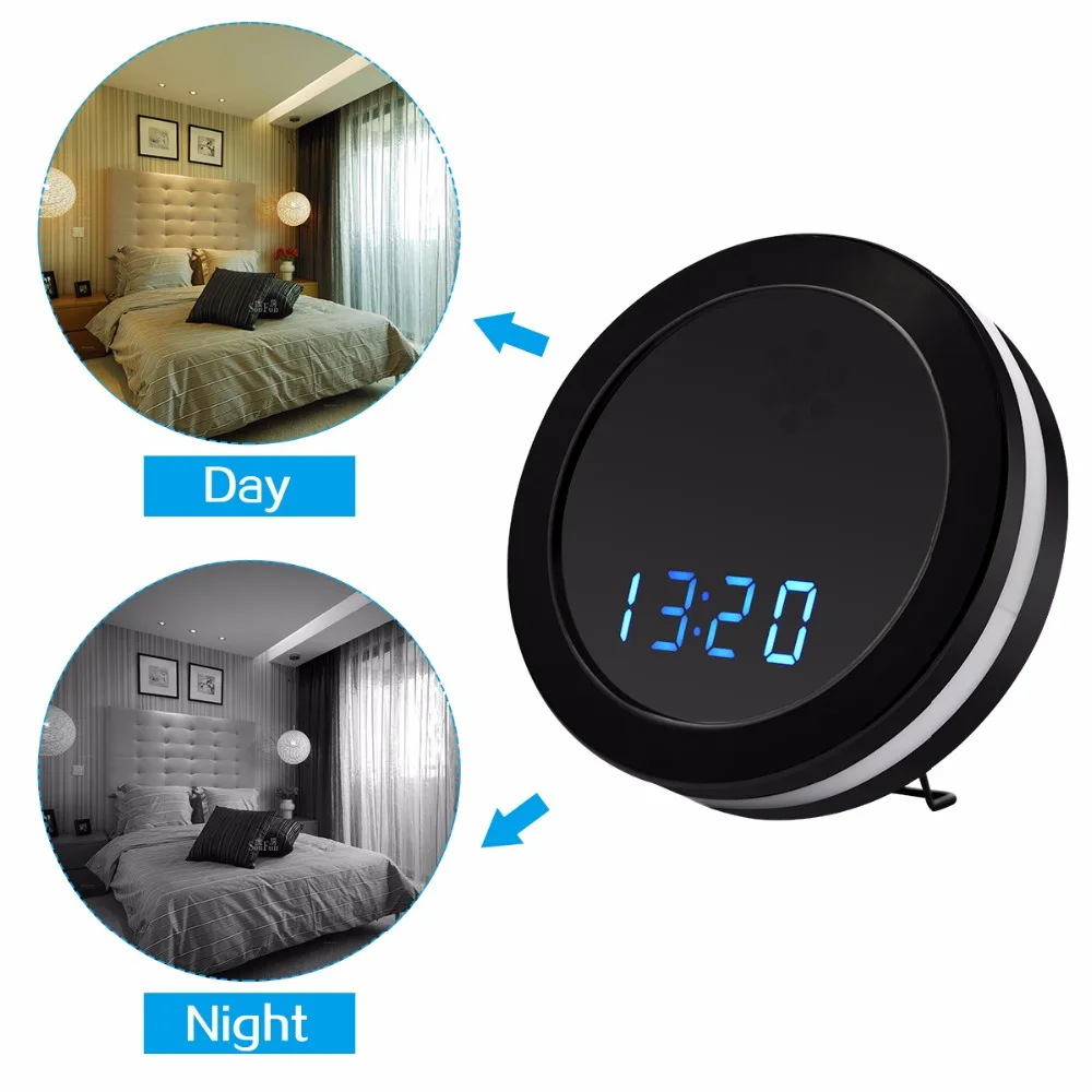 HD 1080P настольные часы камера электронная IP WIFI P2P ТВ ночное видение монитор