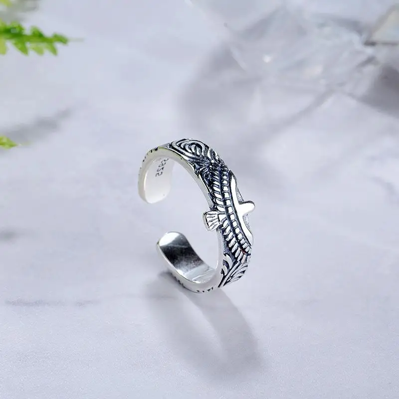 Богемная Мода Серебряный цвет Орел антикварные кольца для женщин девушек