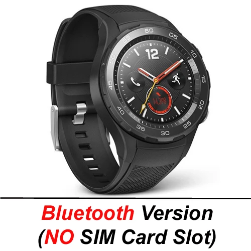 Bluetooth-Black Оригинальные Смарт-часы Huawei Watch 2 с международной прошивкой, поддерживает LTE 4G Телефонный звонок для Android iOS с IP68 водонепроницаемым NFC GPS - Цвет: Bluetooth-Black