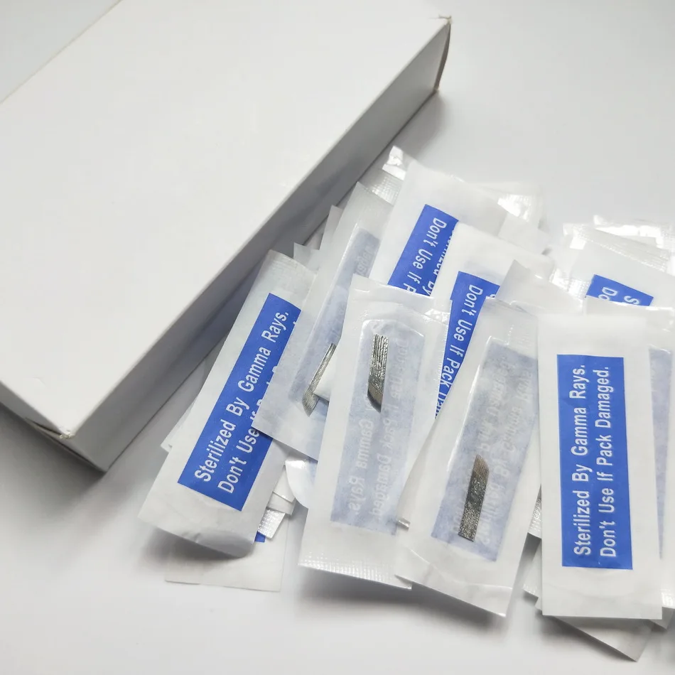 

500pcs/box 0.3mm 15 pins Eyebrow Tattoo Needles High Quality Tattoo Blades for Permanent Makeup Microblading Embroidery Pen