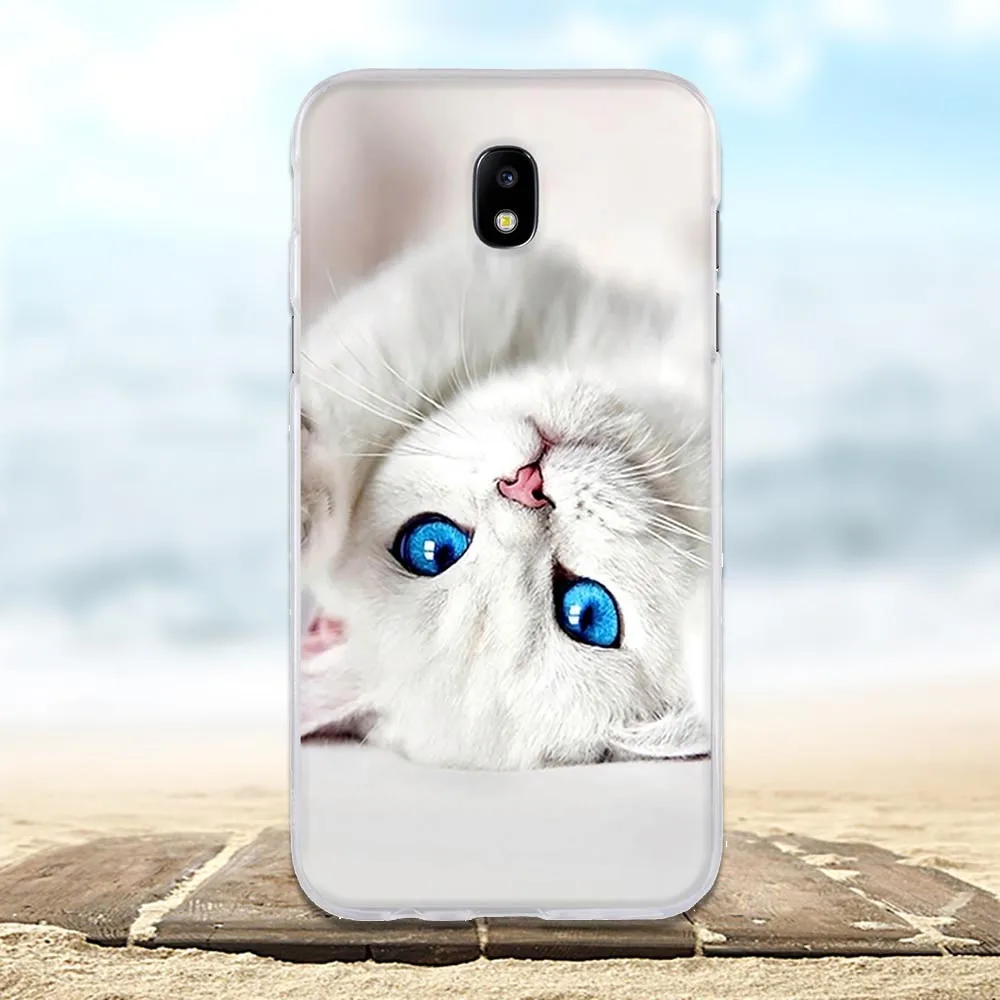 Чехол для Samsung Galaxy J3 J7 J5 2017 / j3 j7 Pro силиконовый 3D чехол с милым котом чехлы