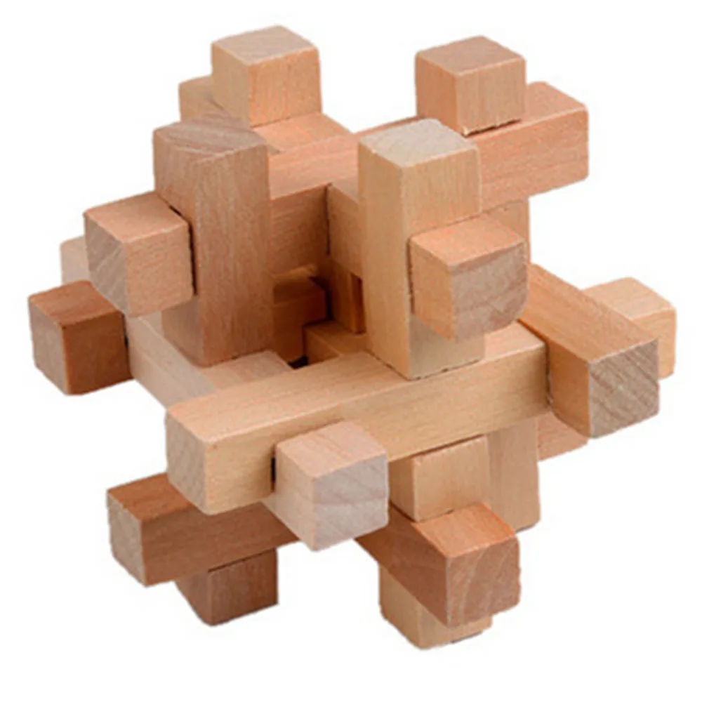 RD 2017 Любань блокировки китайские традиционные игрушки уникальный 3D Деревянный