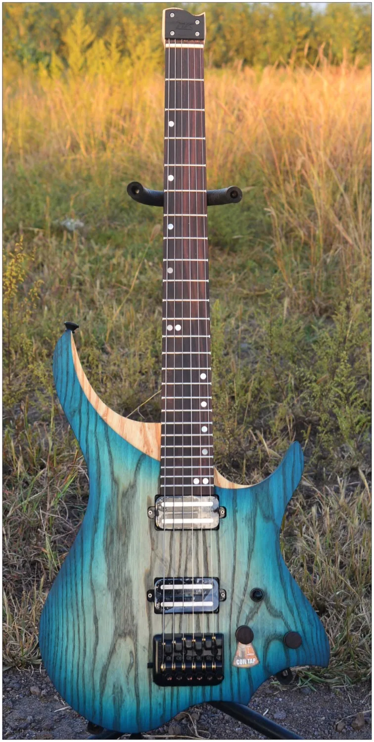 Модель электрической гитары без головы NK синего цвета 3 шт.|blue burst|electric guitar