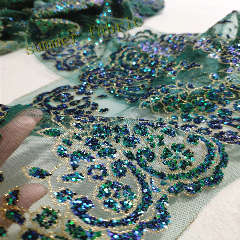10 yards French Nigerian Lace fabric 2019 High Quality lace trim glitter Tulle African Laces Fabric | Дом и сад