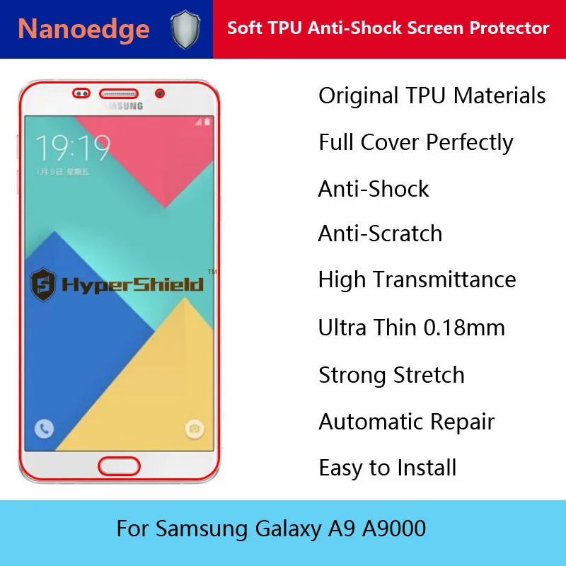 Nanoedge Полный Обложка Мягкая TPU Анти-Шок Анти-Взрыв Протектор Экрана Мобильного