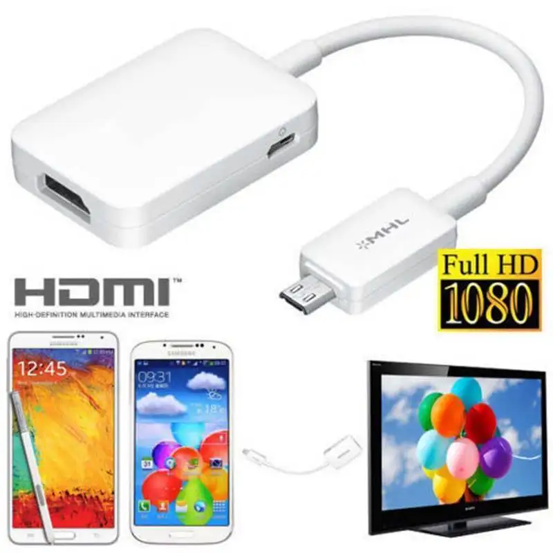 Горячий TTKK для Mhl 2 0 Кабель Смарт 1080 P samsung Galaxy S3 S4 S5 Note Hdmi к Hdtv адаптер|Беспроводные