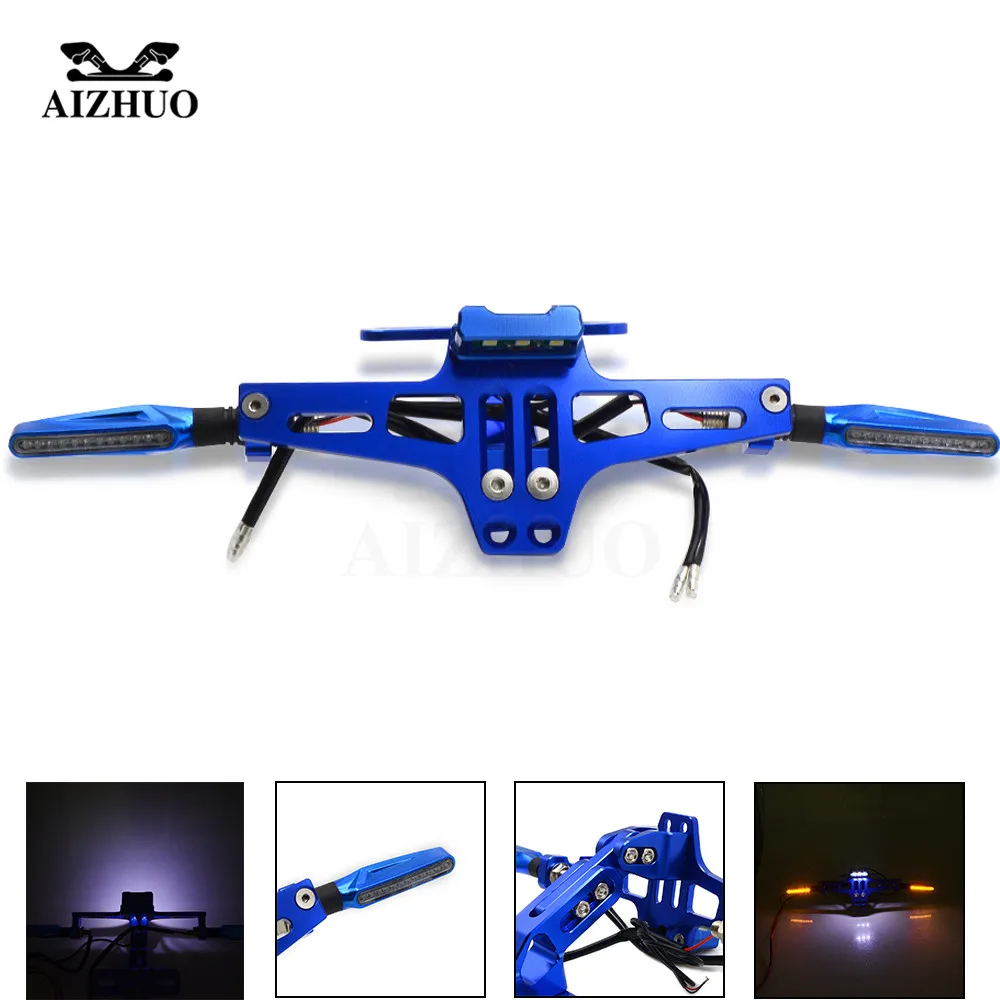 

Motorcycle License Plate Holder Led Turn signal lights FOR honda cbr 600 f4i cb1000r z1000sx xmax 125 cb190r honda nc750x