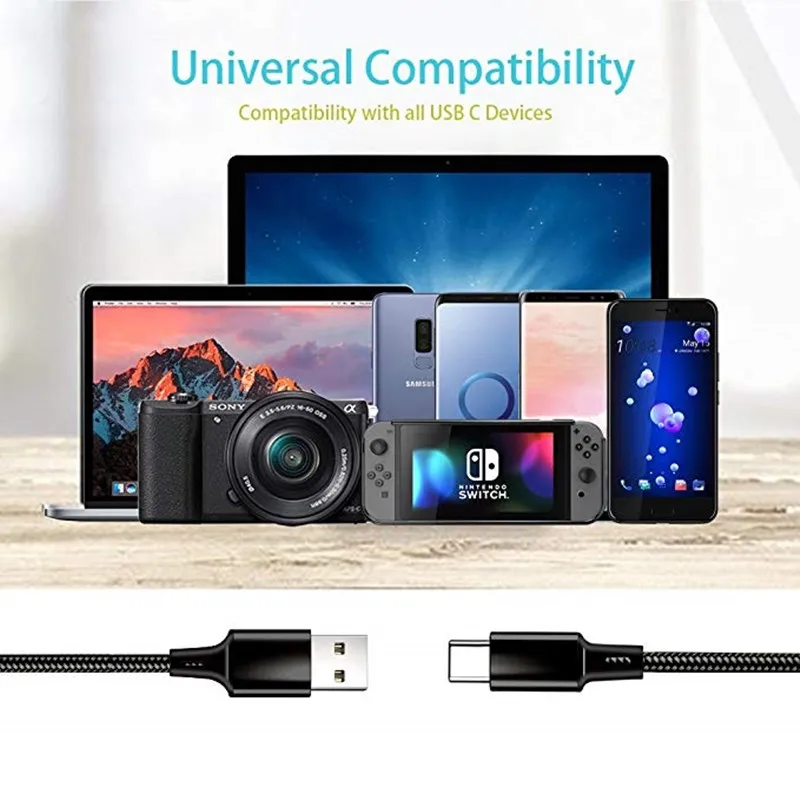 Кабель USB Type C для быстрой зарядки Samsung S10 S9 USBC кабель c One Plus 5 6 6t Xiaomi Mi 9 8 Redmi note 7