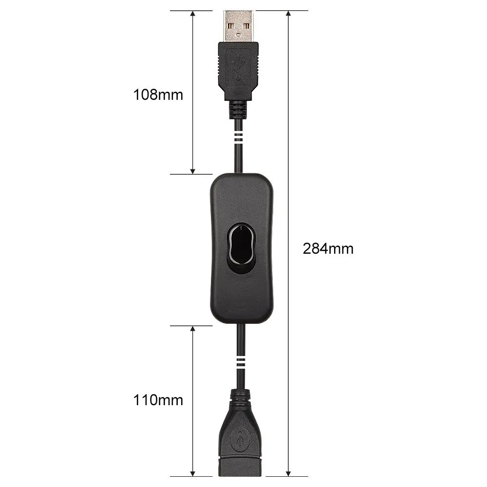 2 упаковки по для подключения к usb адаптеру USB кабель с переключатель вкл./выкл.