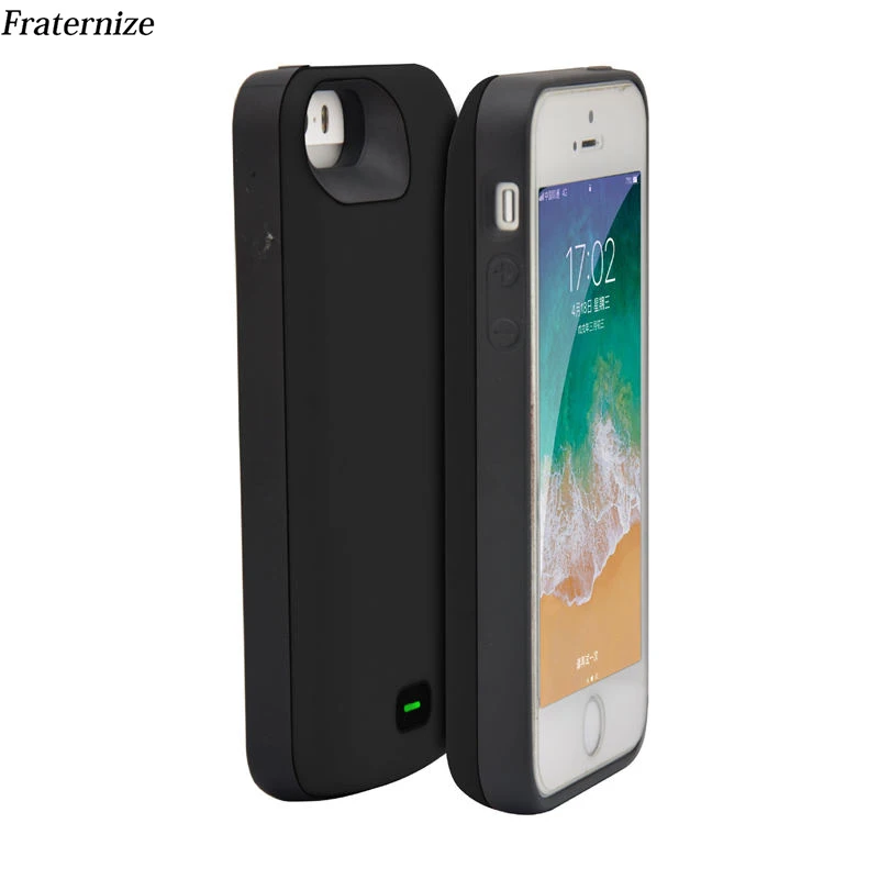 4000 мАч Силиконовый противоударный аккумулятор чехол для iPhone 5 5S SE 2018 SE2 зарядное