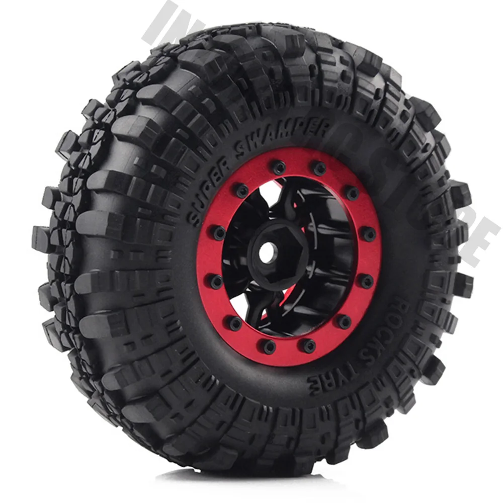 4 шт. 1/10 RC Rock Crawler 1 9 &quotпластиковые Beadlock Обода Колеса и резиновые шины для 1:10 осевой