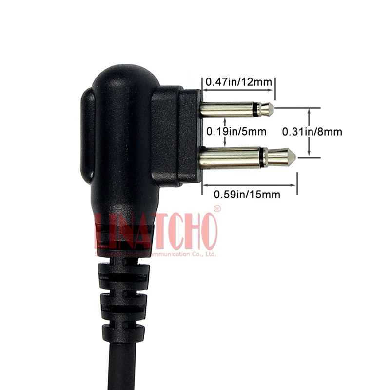 2 pins A8 GP88S GP68 GP2000 GP300 walkie talkie hands free ear stick mic headset