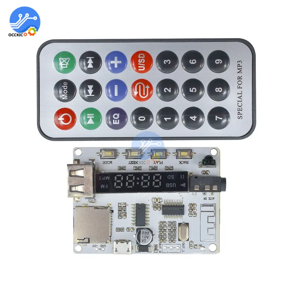 Bluetooth MP3 декодер плата dac equipo de sonido модуль плеера FM радио USB/TF LCD пульт