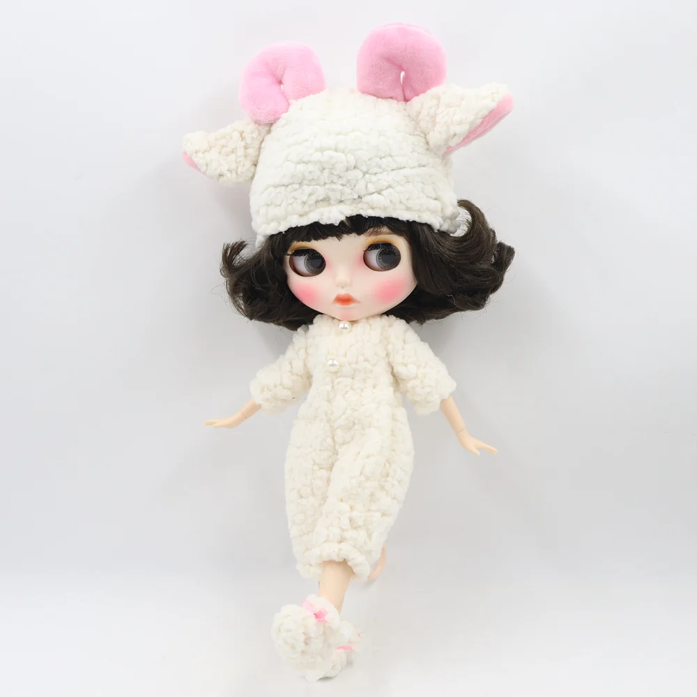 Одежда для 1/6 Blyth кукла милая мягкая овечка костюм с шляпой обувь девочка подарок