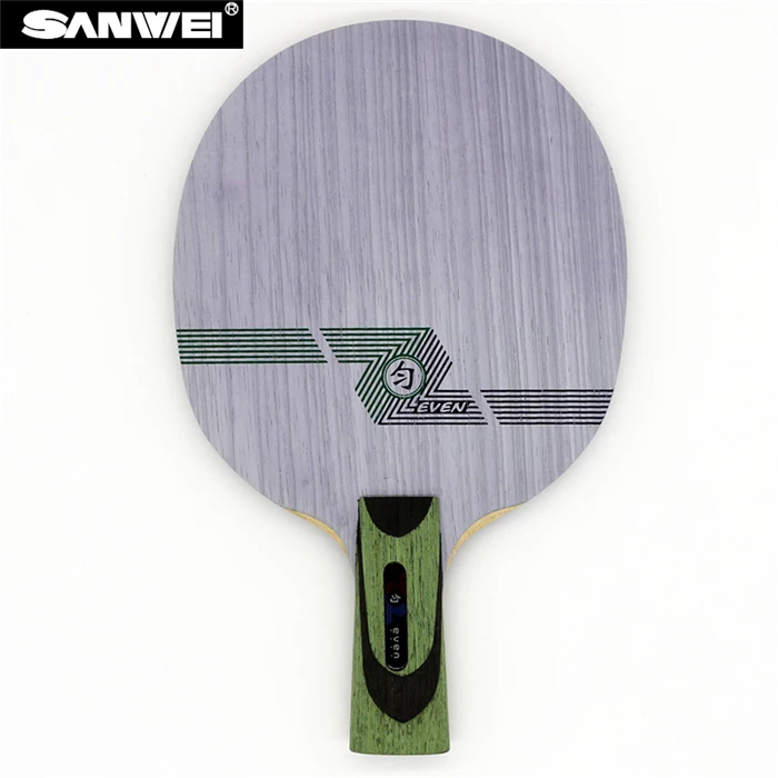 Sanwei GREEN EVEN (QY-1091 11 слоев ровное дерево управление) лезвие для настольного тенниса 40