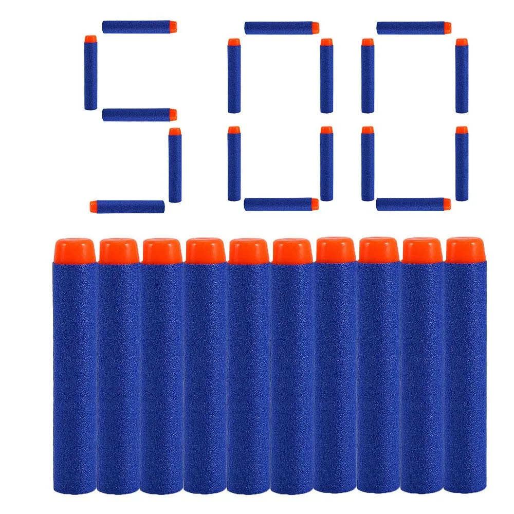 500 шт. для Nerf пули игрушечный пистолет мягкой черной аксессуары игры в дартс
