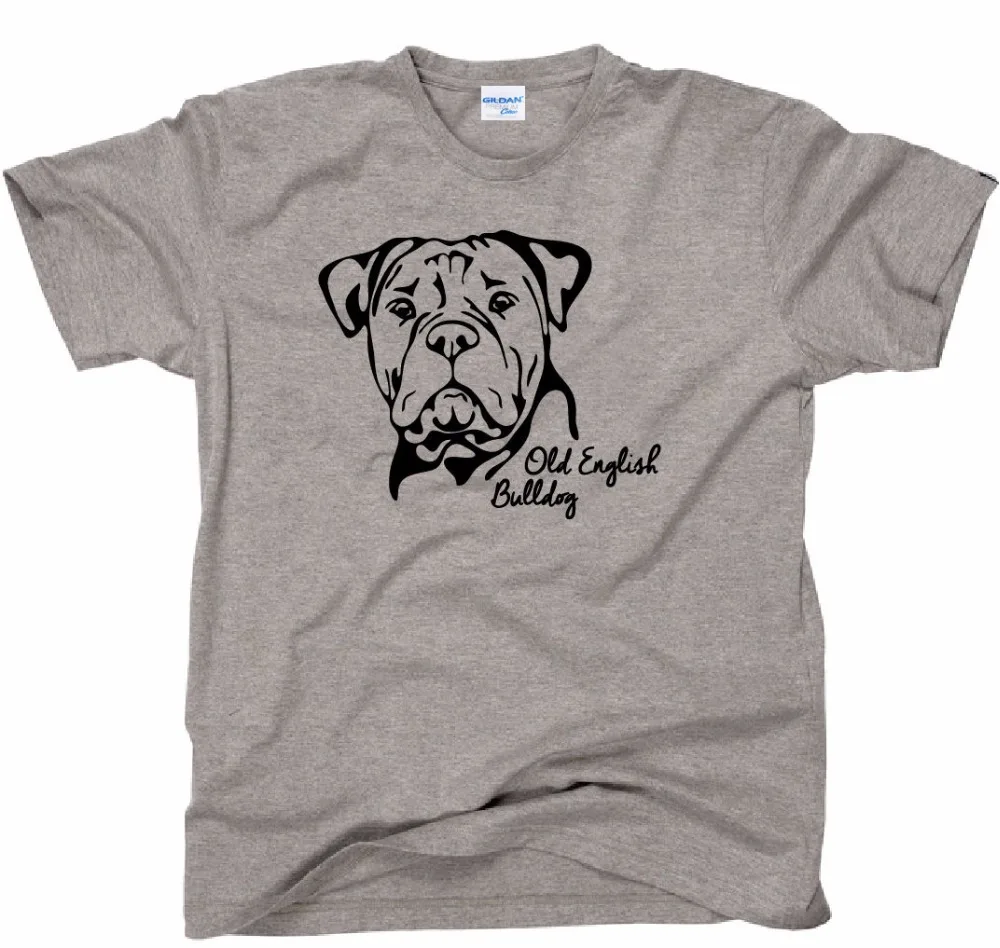 

Newest 2019 T Shirt Men T shirt Summer Style T-Shirt Old English Bulldog Portrait Hund Hunde Wilsigns Wonder Graphic Tee shirt