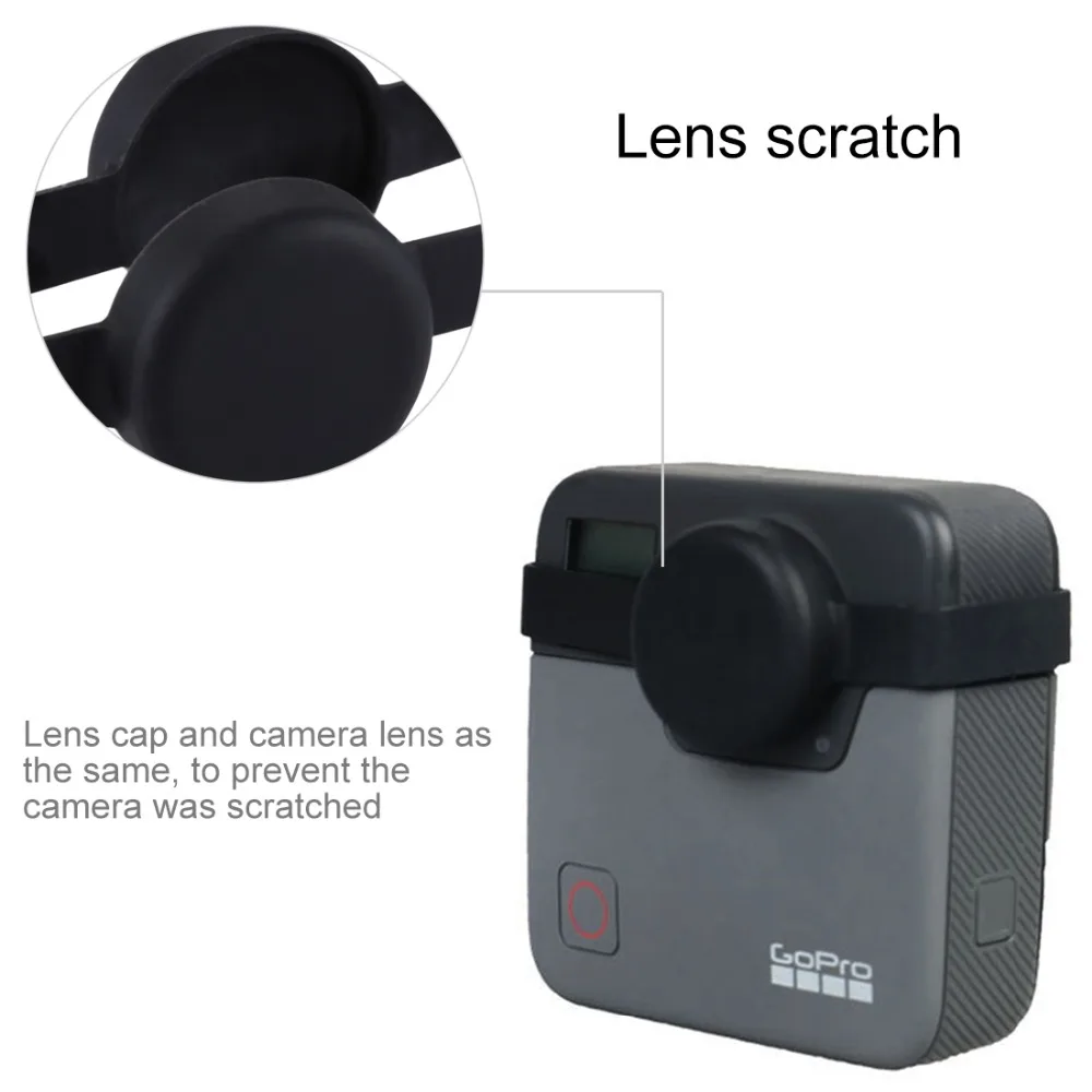 PULUZ силиконовый защитный чехол с двойным объективом для GoPro Fusion Защитная крышка