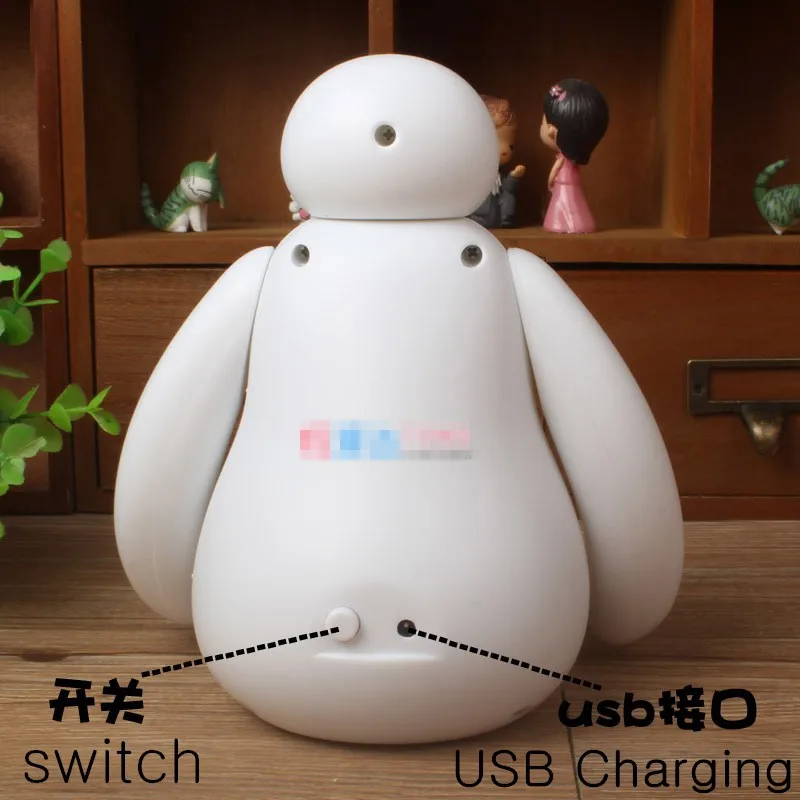 RGBW Цвет Изменение Baymax мультфильм СВЕТОДИОДНЫЙ Ночник детская комната Детская прикроватная лампа спальный стол лампа декоративная перезаряжаемая настольная лампа