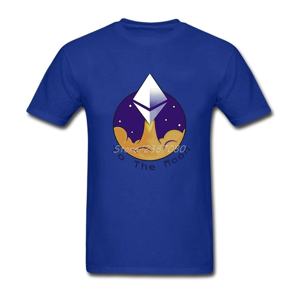 To The Moon And эфириума футболка из хлопка с круглым вырезом на заказ коротким рукавом