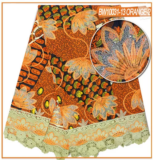 Новое поступление красочные Африканский Воск кружевной ткани 100% хлопок Гипюр