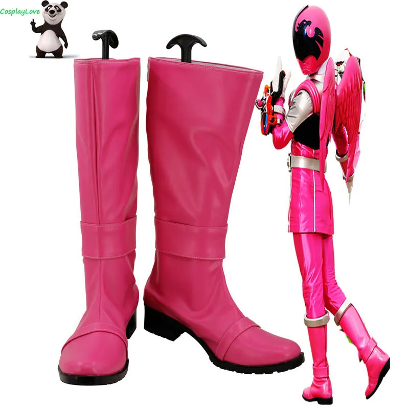 Cosplay Love Super Sentai косплей розовый UCHU SENTAI KYURANGER Lapto 283 обувь длинные сапоги на
