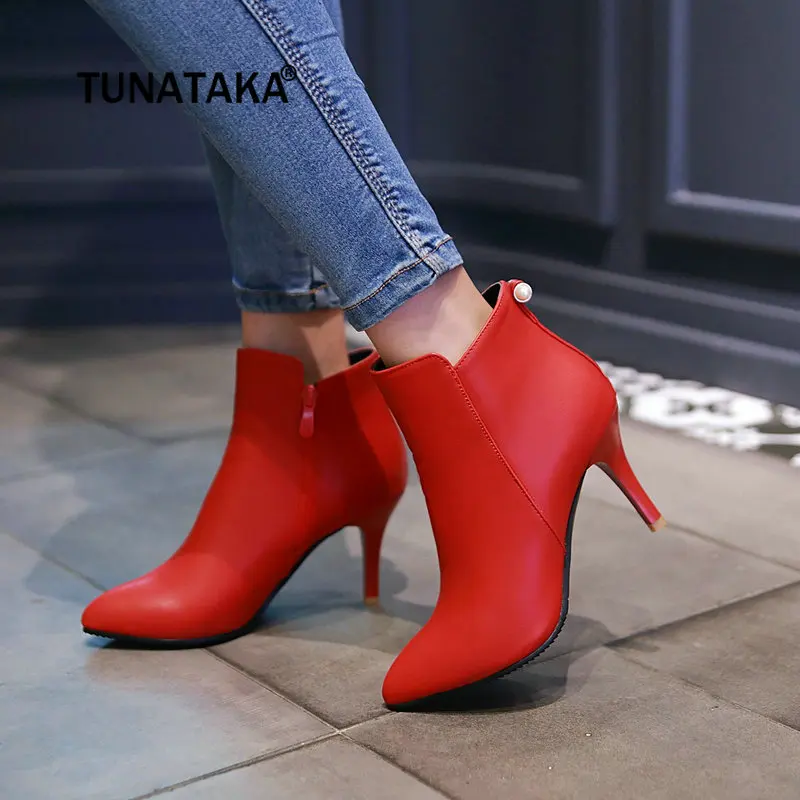 Соблазнительные ботильоны на тонком высоком каблуке Модные зимние женские