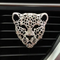 car air freshener in aroma car diffuser vent clip crystal leopard perfume auto interior decor car styling