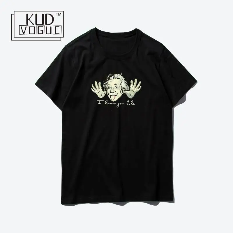 Comical Albert Einstein Футболка мужская летняя забавная хлопковая футболка с коротким