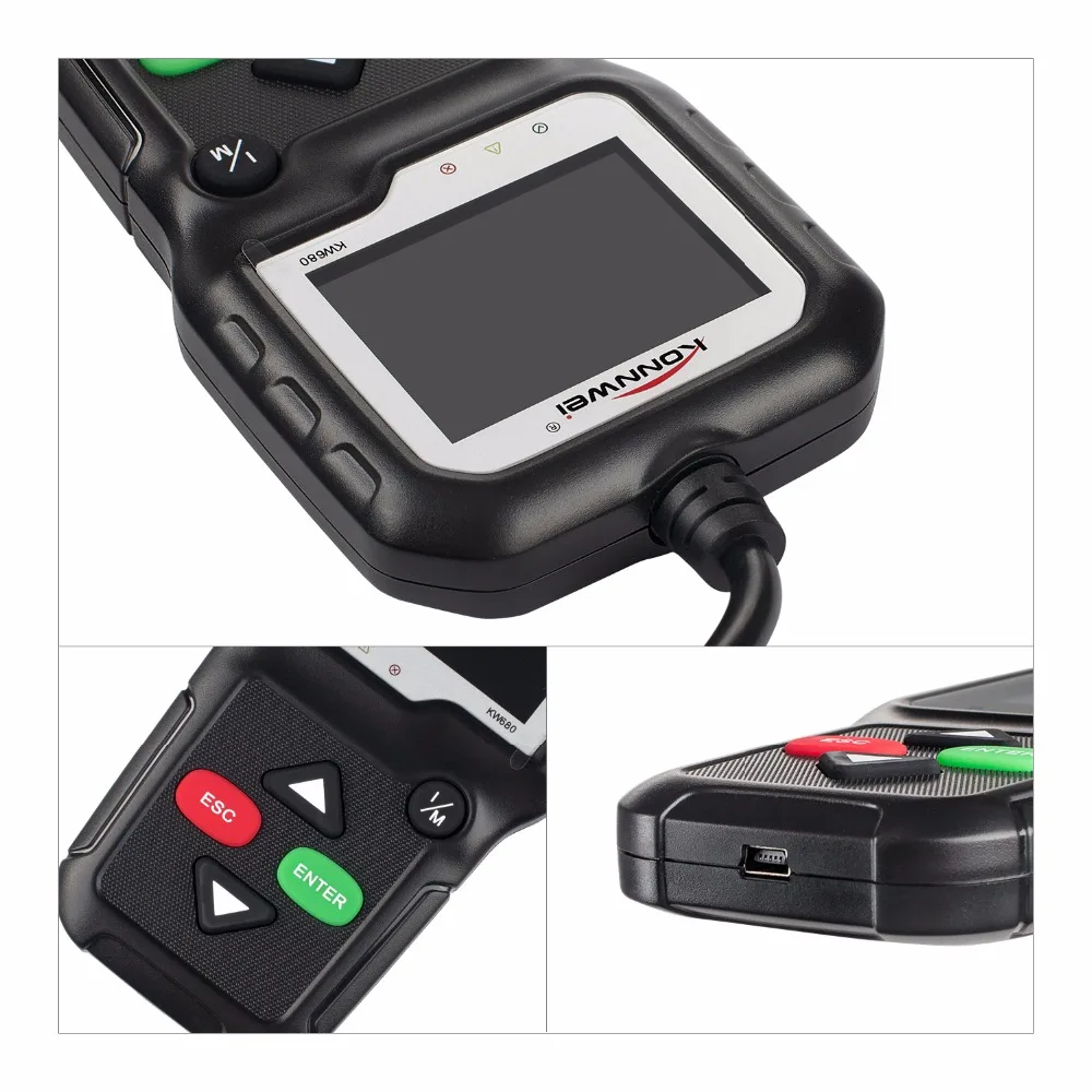KONNWEI KW680 EOBD/OBDII/CAN автомобильный считыватель кодов Многоязычный Полный OBD2 функциональный диагностический инструмент KW 680 автоматический сканер al519 CR519