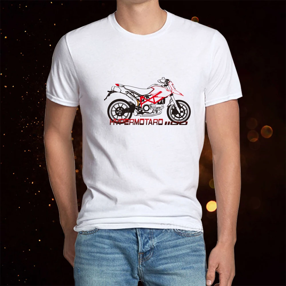 KODASKIN мотоциклетный стиль 100% хлопок для DUCATI HYPERMOTARD 1100 Повседневная футболка с