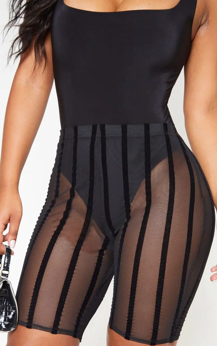 Женские сексуальные шорты обтягивающие с высокой талией короткие Feminino сетчатые