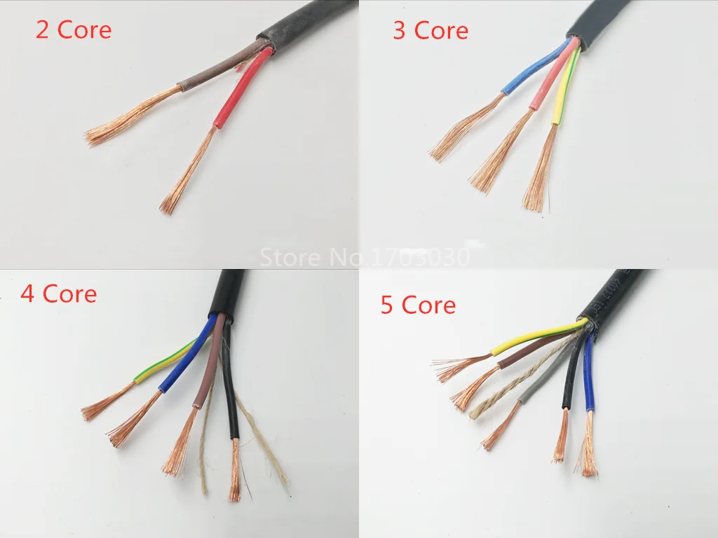 20/22 AWG 0,3/0,5 мм^ 2 RVV источник питания 2-16 провод и кабель медный кабель Электрический 1 м
