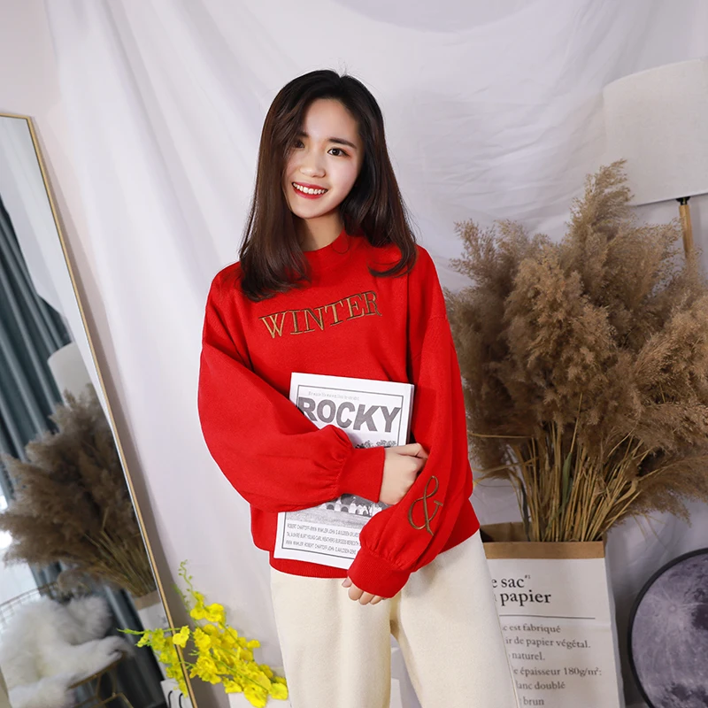 

DELICCOLOR 2018 Winter women's half high collar women sweater uniform code long-sleeve sweater women slim pullover sweater women
