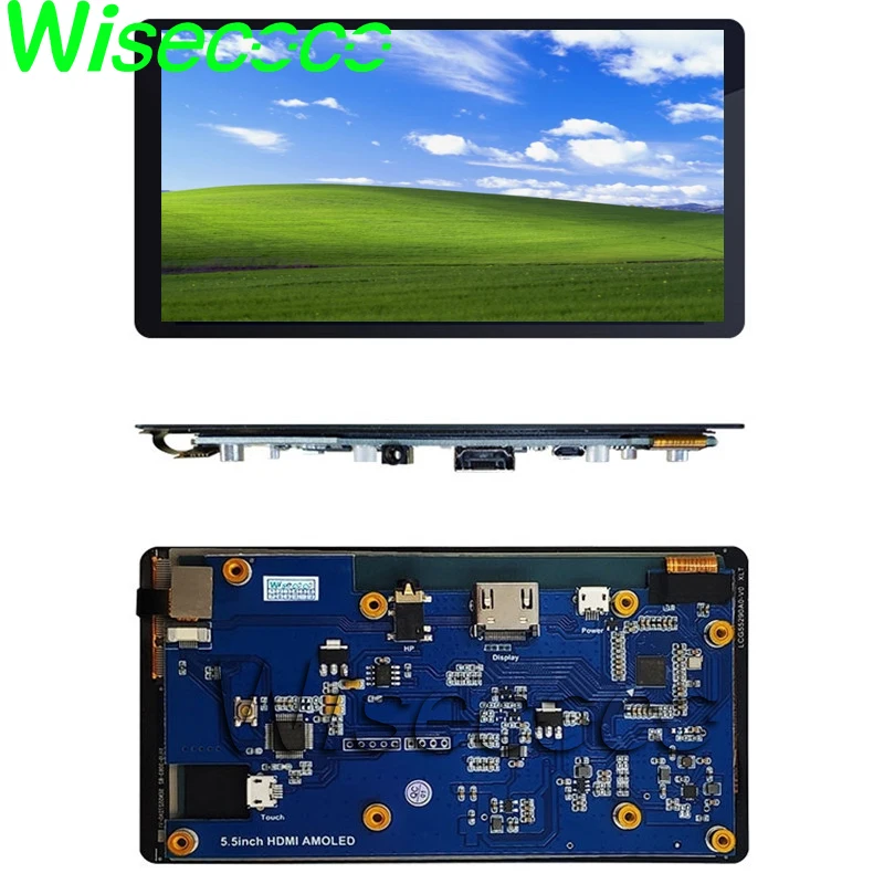 Для Raspberry Pi 3 3B + 2B 5 дюймов AMOLED OLED LCD 1080P 1920*1080 Емкостный сенсорный экран и закаленное