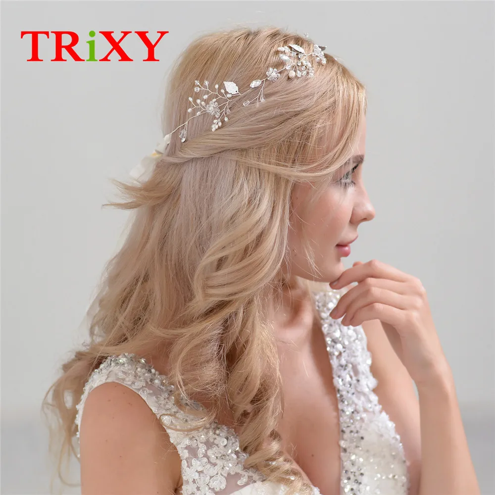 TRiXY H71 S кристалл горного хрусталя бисером свадебные аксессуары для волос Rhinestone