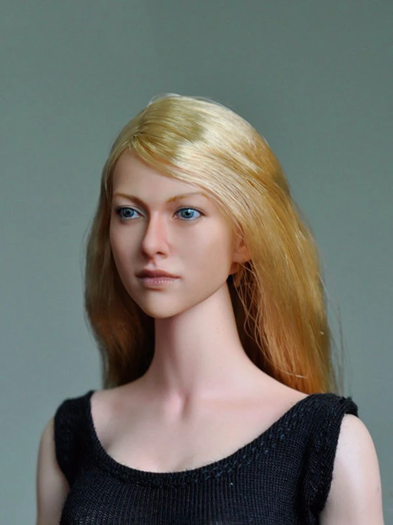 

1/6 Long Hair Lovely Girl Female Head Sculpts Model Toys For 12" Female Action Figure Body Accessory