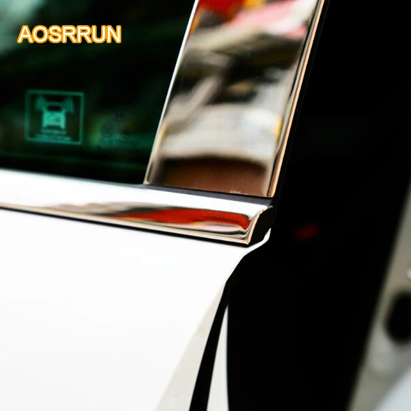 AOSRRUN окно колонны из нержавеющей стали украшено крышкой окна автомобильные