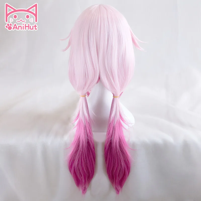【AniHut】Yuzuriha Inori парик Gulity Crown Парик для косплея розовые синтетические волосы Аниме