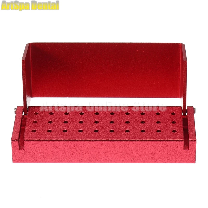 30 Holes Aluminium Disinfection Box Case Dental Burs Block Holder Lab Equipment | Drills&ampBrushes