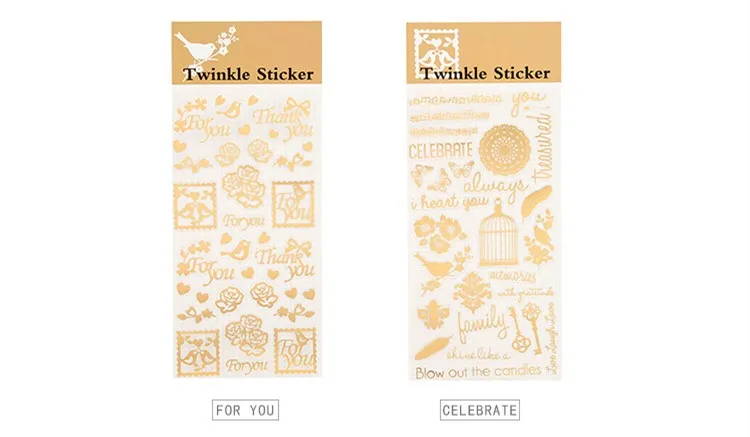 1 шт. Golding Twinkle ежедневные декоративные наклейки из бумаги васи DIY Скрапбукинг этикетка наклейка канцелярские наклейки для дневника, альбома