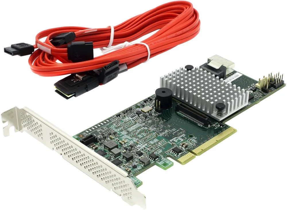 RaidStorage Avago LSI MegaRAID SAS 9266 4i LSI00306 8 портов 1 ГБ кэш SFF8087 6 RAID0.1.5.6 PCI E 2 0 X8 карта