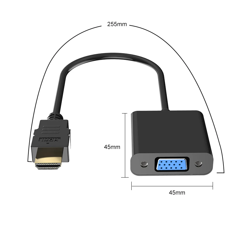 1080P HDMI к VGA адаптер цифро-аналоговый преобразователь кабель для Xbox PS4 ПК ноутбука