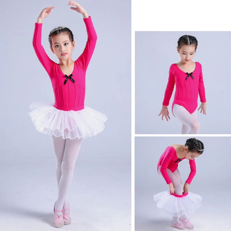 Professional Ballet Dance Outfits Children dance costumes kids Dress Pink Girls Gymnastics Leotard Dancewear tops / skirt | Тематическая